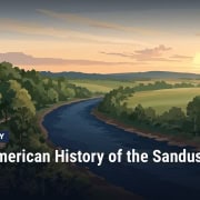 Fostoria News: Illustration, with headline: Native American History of the Sandusky Valley